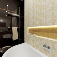 Mensola per doccia, portasciugamani VIA ottone cromato 50x2x20,5cm