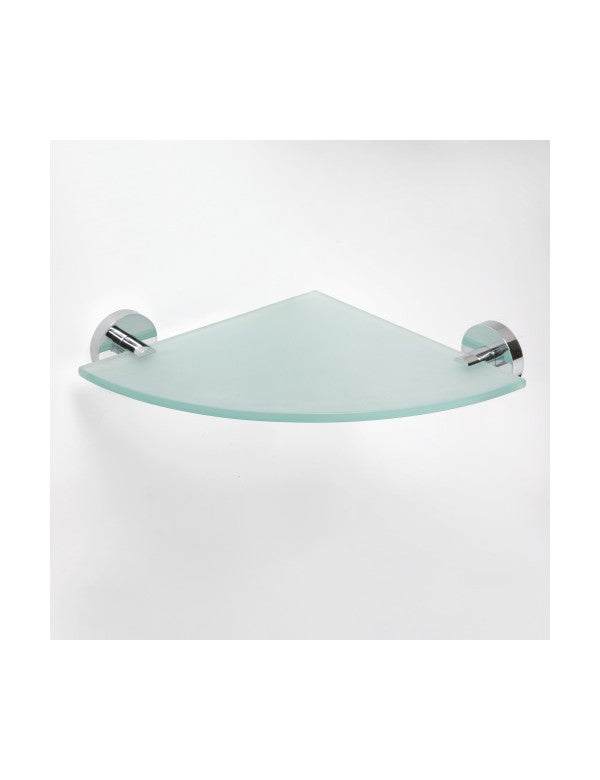 Mensola per doccia angolare da parete in vetro OMEGA 25,5x5,5x25,5cm