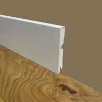 bancale da 96 metri lineari BATTISCOPA ZOCCOLINO  SQUADRATO in FIBRA DI LEGNO COMPATTA 95X15 BIANCO