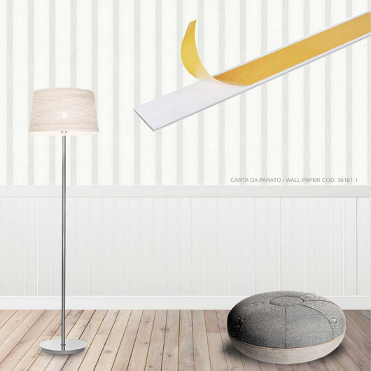 KIT 2mq di Boiserie Già tagliate Autoadesive in Polistrutturato pronte in 5min Mod. GEISA