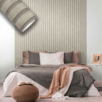 Rotolo da 5 mq di Carta da Parati LAMELLI LEGNO MILLERIGHE 3D effetto Boiserie PROVENZALE