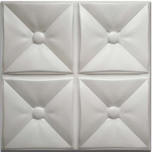 10/20mq di Pannelli in XPS (polistirene compatto) 3D a soffitto o Parete 50x50x2cm Bianchi 4 modelli - 20mq di cuscini