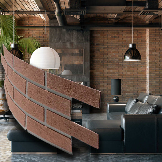 RIVESTIMENTO esterno - interno  isolante FLEX 248X770X5mm con mattoni BRUNI Ultrarealistici