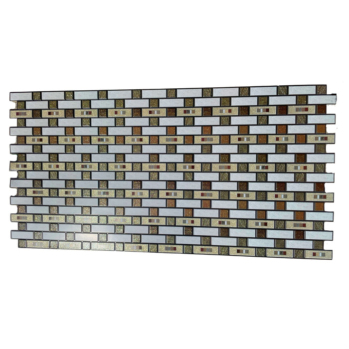 MAXI Pannelli 3D HI-RES Rivestimento a parete in PVC - MATTONCINI ORO - Realistici e isolanti.