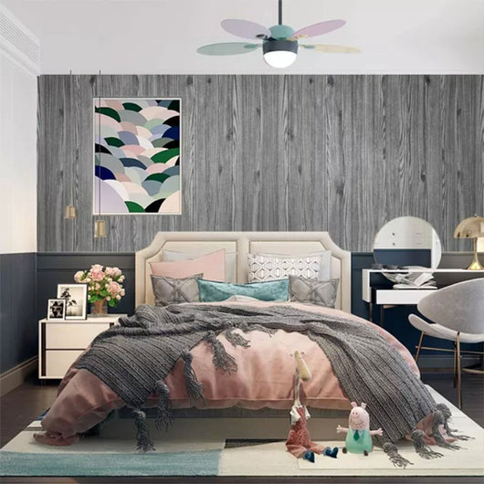 Pannelli 3D Autoadesivi in PE 70X70cm LEGNO GRIGIO , isolanti, idrorepellenti, economici