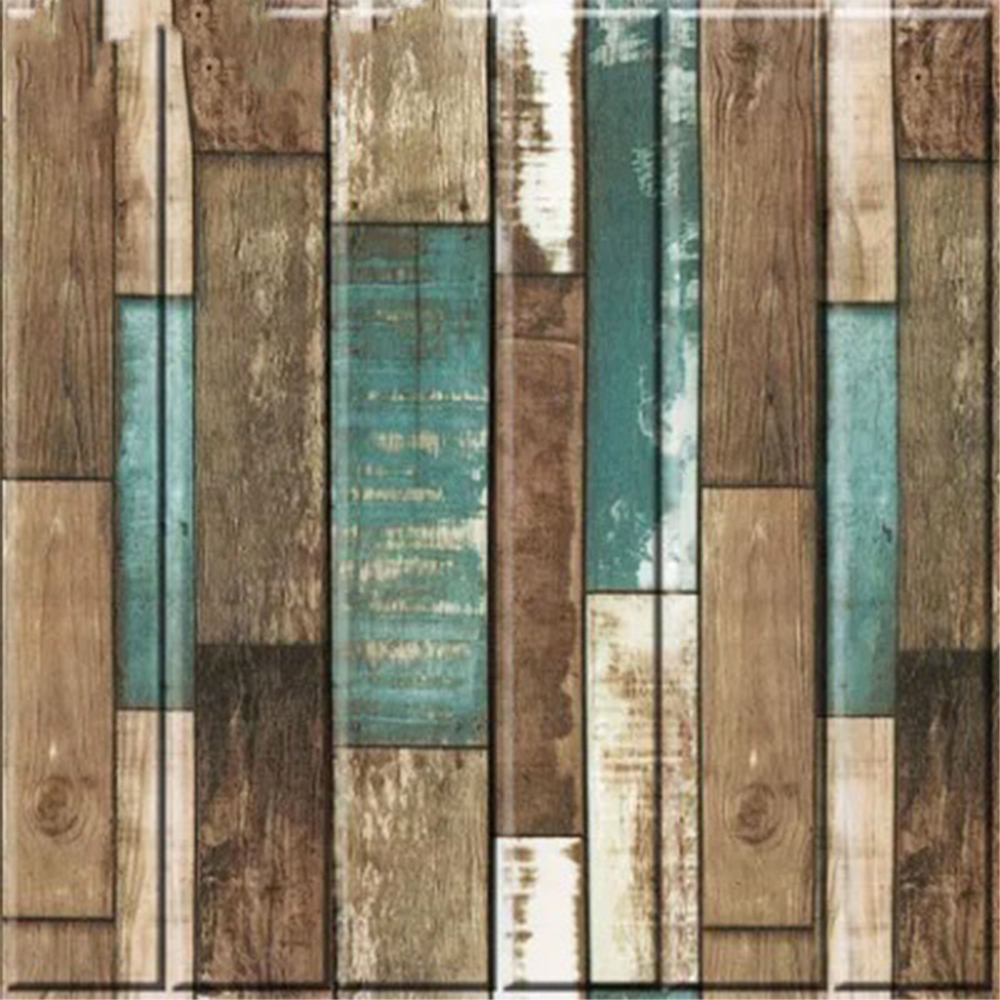 Pannelli 3D Autoadesivi in PE 70X70cm PATCHWORK TURCHESE , isolanti, idrorepellenti, economici