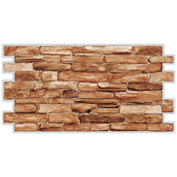 Pannelli 3D Rivestimento a parete in PVC effetto LASTRE DI PIETRA ROSSE Realistici e isolanti.