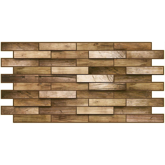 Pannelli 3D Rivestimento a parete in PVC effetto MATTONCINI DI LEGNO Realistici e isolanti.