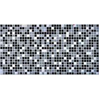Pannelli 3D Rivestimento a parete in PVC effetto MOSAICO NERO GRIGIO Realistici e isolanti.