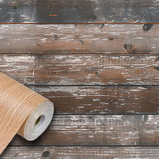Rotolo 45cm x 15mt di pellicola adesiva effetto Legno rustico 3d HD per mura e mobili