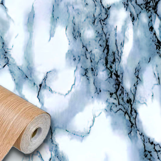 Rotolo 45cm x 15mt di pellicola adesiva effetto MARMO GRIGIO 3d HD per mura e mobili