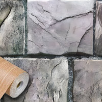 Rotolo 45cm x 15mt di pellicola adesiva effetto PIETRA 3d HD per mura e mobili