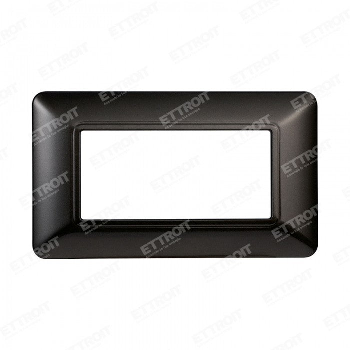ETTROIT PLACCA PLASTICA 4P ACCIAIO SCURO compatibile matix bticino| MT83407 - ETTROIT