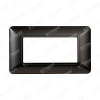 ETTROIT PLACCA PLASTICA 4P ACCIAIO SCURO compatibile matix bticino| MT83407 - ETTROIT