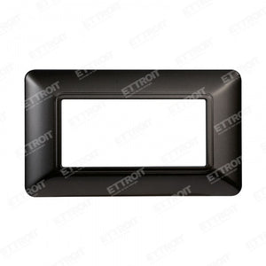 ETTROIT PLACCA PLASTICA 4P ACCIAIO SCURO compatibile matix bticino| MT83407 - ETTROIT