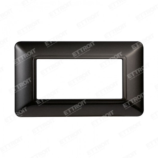 ETTROIT PLACCA PLASTICA 4P ACCIAIO SCURO compatibile matix bticino| MT83407 - ETTROIT