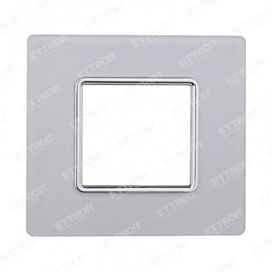 ETTROIT PLACCA VETRO 2P BIANCO compatibile matix bticino| MT84201 - ETTROIT
