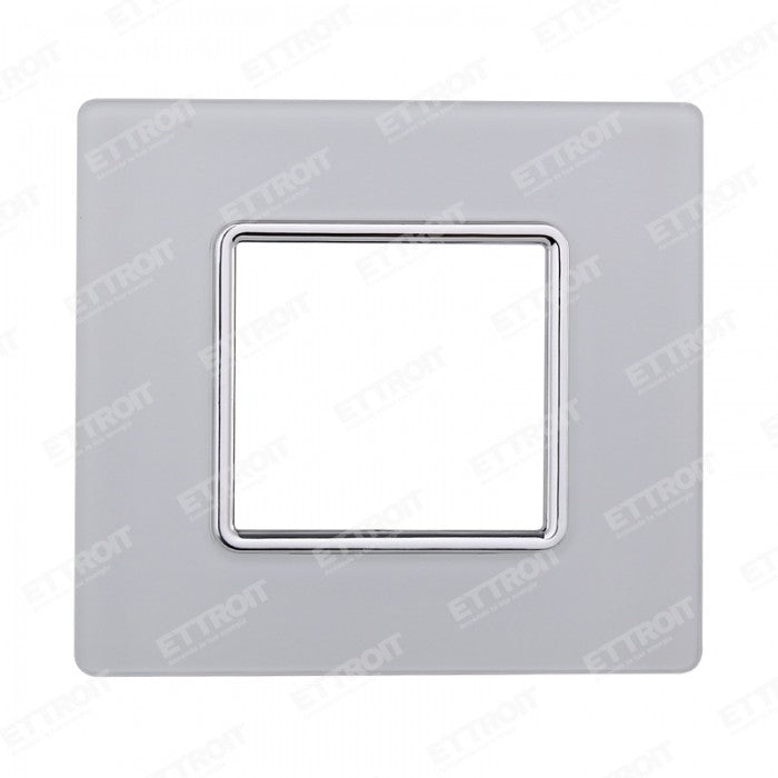 ETTROIT PLACCA VETRO 2P BIANCO compatibile matix bticino| MT84201 - ETTROIT