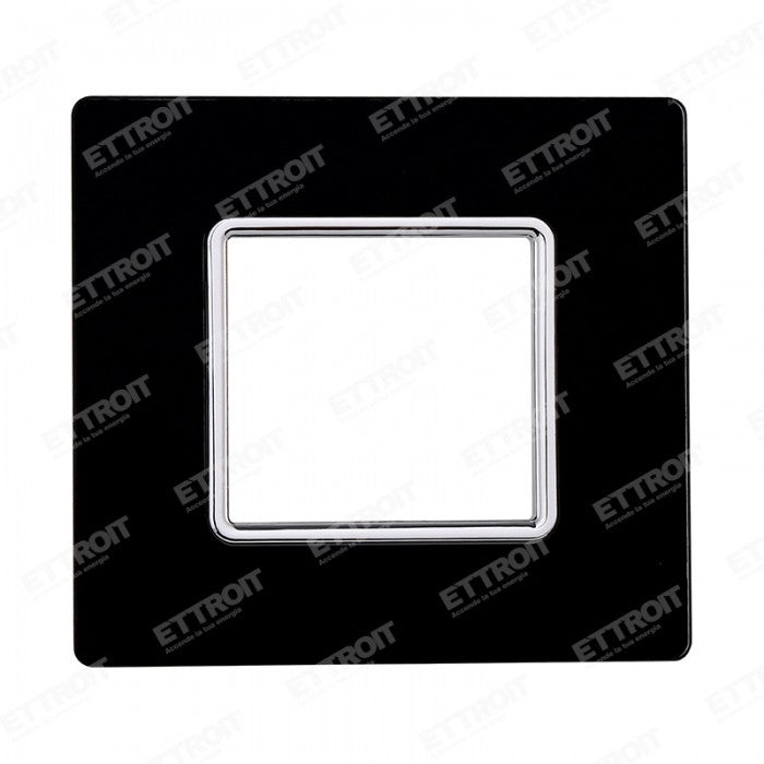 ETTROIT PLACCA VETRO 2P NERO compatibile matix bticino| MT84202 - ETTROIT