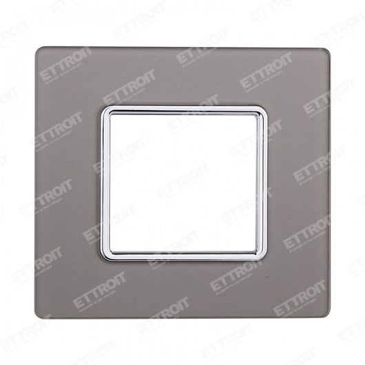 ETTROIT PLACCA VETRO 2P SILVER compatibile matix bticino| MT84206 - ETTROIT