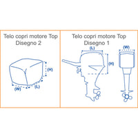Telo copri testa motore lux impermeabile fioccato per eliminare l' umidita' xxl