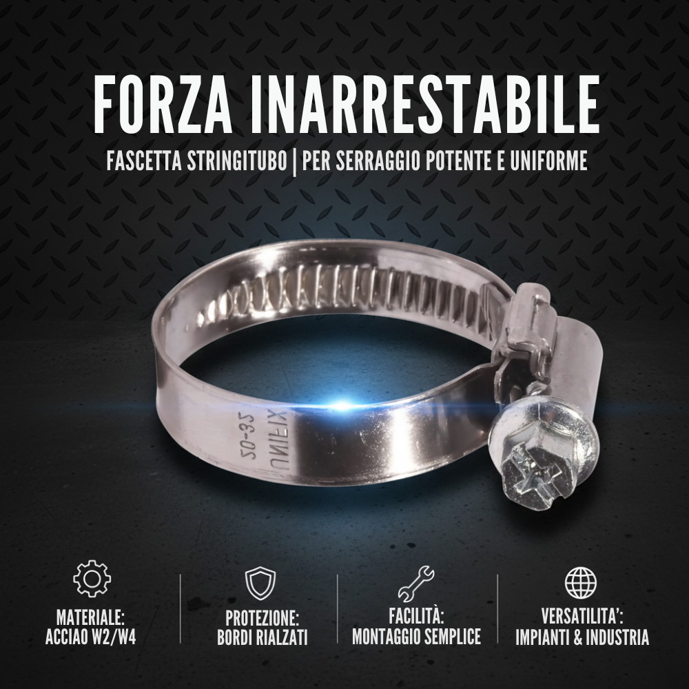 Fascette stringitubo a vite per applicazioni meccaniche 16x27 mm