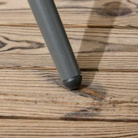 Set da Giardino con 4 Sedie con Cuscini e Tavolo da Pranzo Quadrato in Vetro, Grigio Scuro