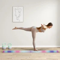 Trave di Equilibrio da Ginnastica Artistica per Bambini, Pieghevole, 236 cm, Multicolore