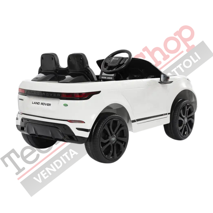 Auto Elettrica Macchina per Bambini LAND ROVER EVOQUE 12V con Monitor 4" Lettore Mp3 -Bianco