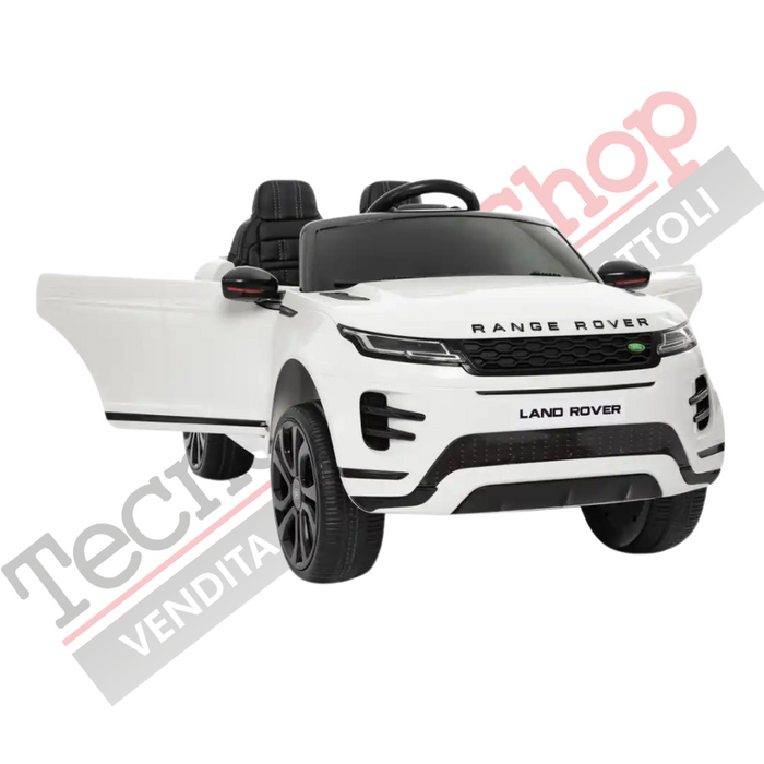 Auto Elettrica Macchina per Bambini LAND ROVER EVOQUE 12V con Monitor 4" Lettore Mp3 -Bianco