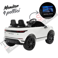Auto Elettrica Macchina per Bambini LAND ROVER EVOQUE 12V con Monitor 4" Lettore Mp3 -Bianco