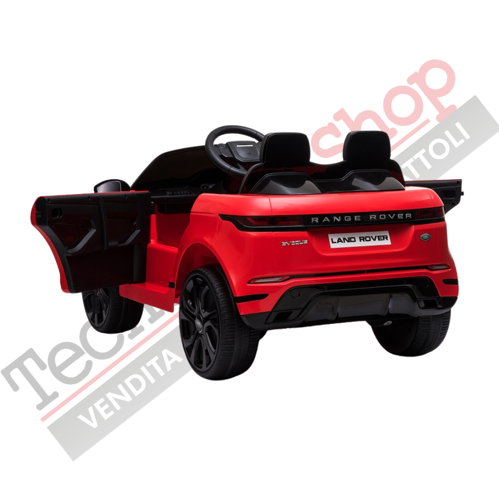 Auto Elettrica Macchina per Bambini LAND ROVER EVOQUE 12V con Monitor 4" Lettore Mp3 -Rosso