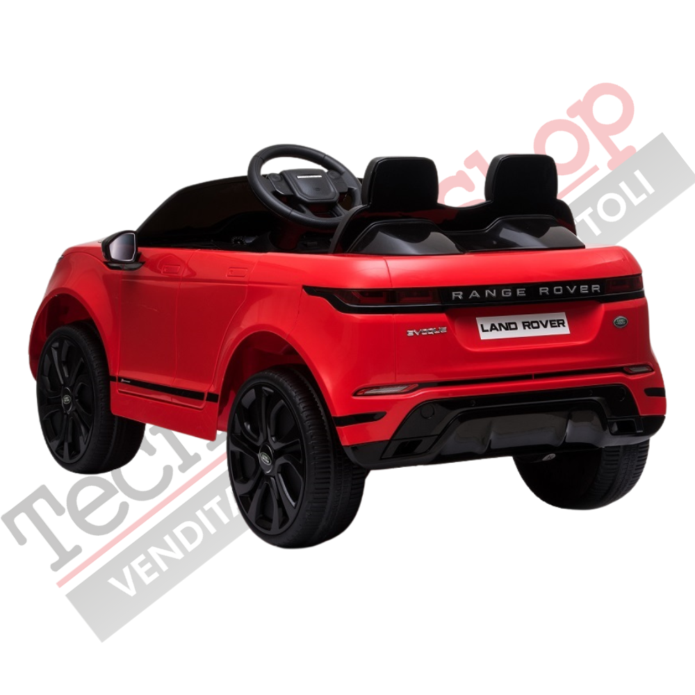 Auto Elettrica Macchina per Bambini LAND ROVER EVOQUE 12V con Monitor 4" Lettore Mp3 -Rosso