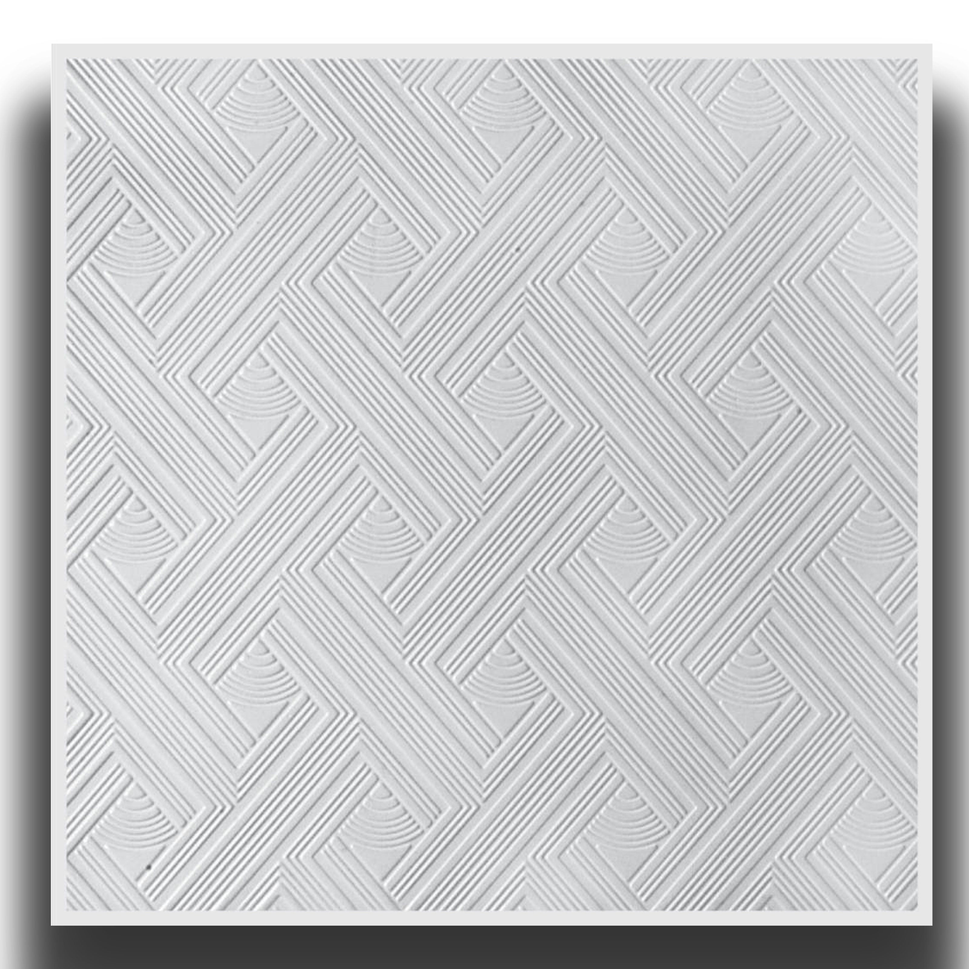 10 o 20mq (40 oppure 80 pezzi) di pannello decorativo a soffitto in polistirene compatto 50x50cm (spess. 1cm) ELVAS - Pacco da 20 metri quadrati