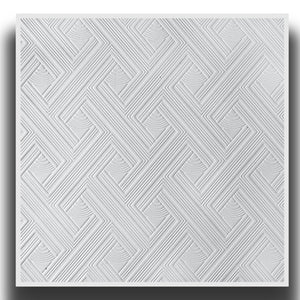10 o 20mq (40 oppure 80 pezzi) di pannello decorativo a soffitto in polistirene compatto 50x50cm (spess. 1cm) ELVAS - Pacco da 10 metri quadrati