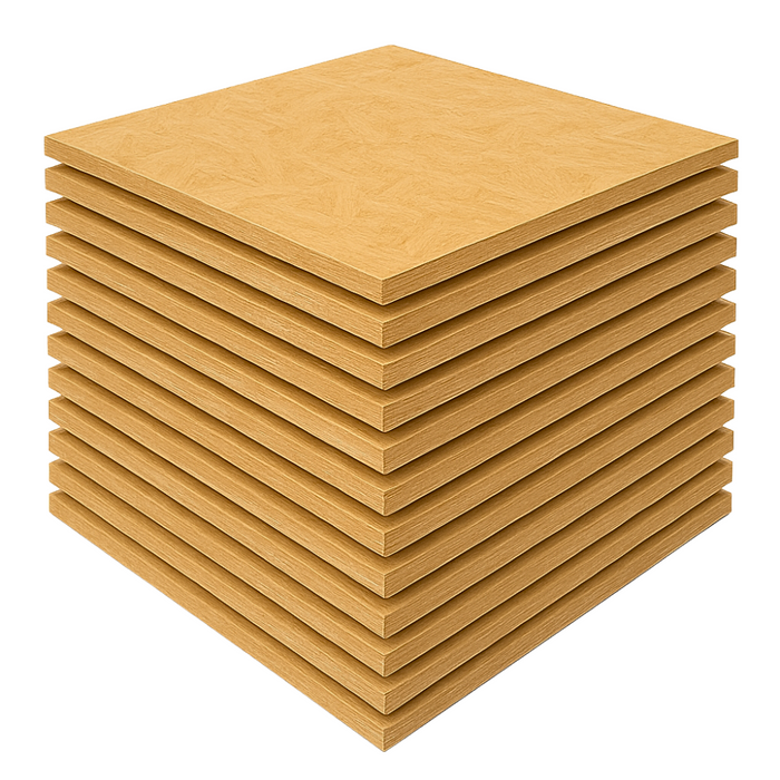 Set pannelli osb fibra legno truciolato sp. 9 mm multistrato 125x125 cm 12 pezzi