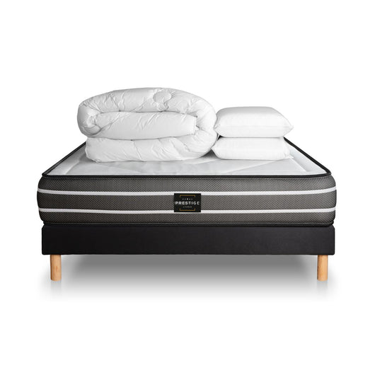 Pacchetto letto completo - Materasso 200x200cm + Box spring con doghe (kit) + 2 cuscini + Piumino - Esclusivo