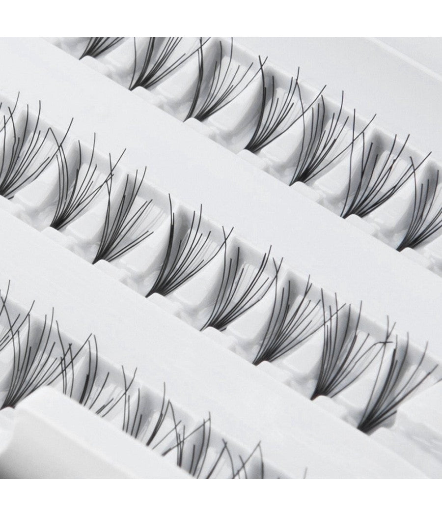 Extension Ciuffo Ciglia Finte 180 Ciuff Naturali Neri Professionale Make Up 10mm         