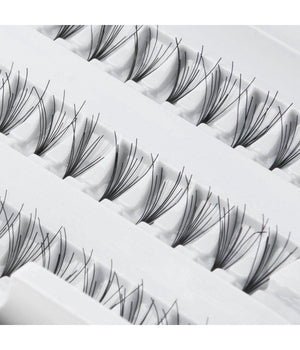 Extension Ciuffo Ciglia Finte 180 Ciuff Naturali Neri Professionale Make Up 10mm         