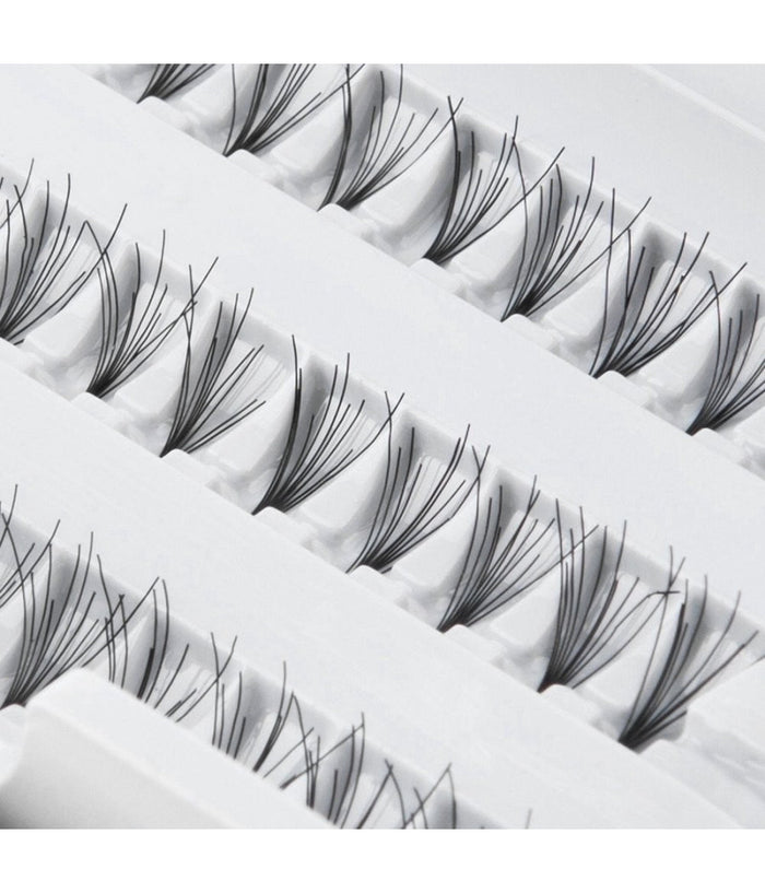 Extension Ciuffo Ciglia Finte 180 Ciuff Naturali Neri Professionale Make Up 10mm         