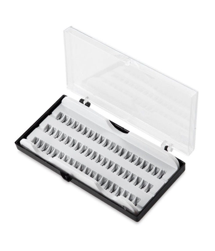 Extension Ciuffo Ciglia Finte 180 Ciuff Naturali Neri Professionale Make Up 12mm         