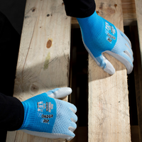 Guanti lavoro bee-tough ultraleggeri bianco celeste resistenza calore wondergrip *** misura large - l, confezione 1