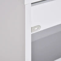 Mobiletto Sottolavabo e Copricolonna per il Bagno, in Legno Bianco con 2 Cassetti e Taglio a U, 67 x 36 x 52cm