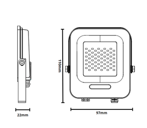 Proiettore led 10 watt slim metallo bianco ip65 equivalente 66 watt temperatura colore lampada 4500k bianco naturale