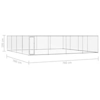 Ezooza Crested Recinto da esterno per animali in acciaio 760 x 760 x 195 cm