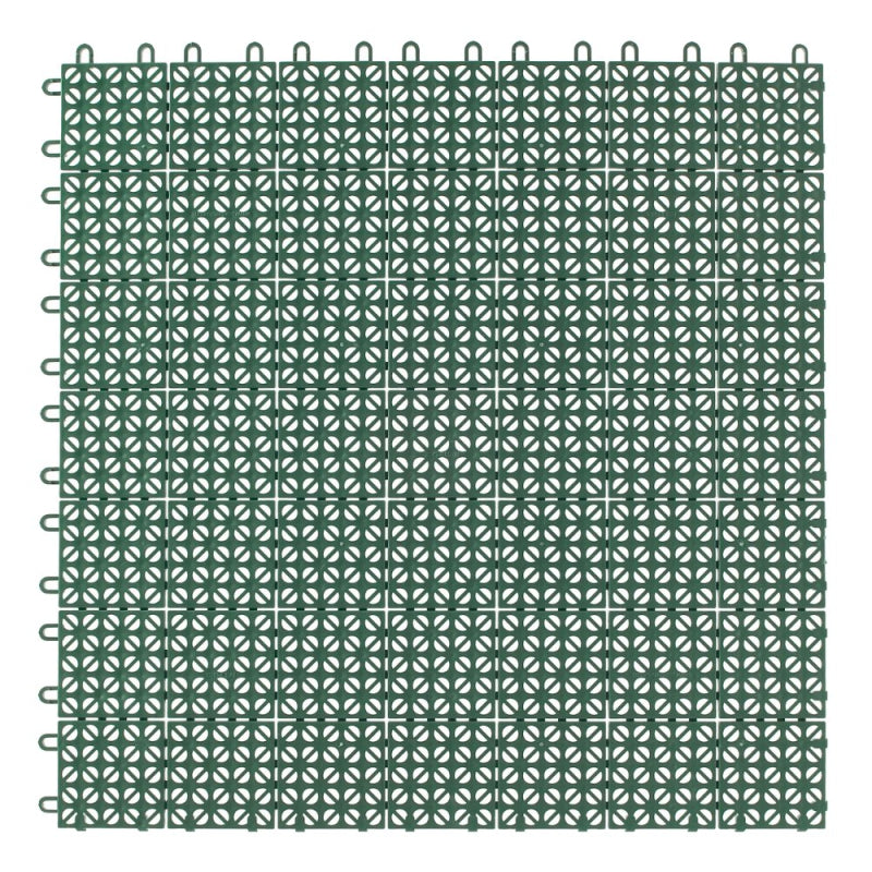 Ezooza MultiFlex – 22 Piastrelle Drenanti Flessibili per Esterni (2 m²), 30x30 cm, Plastica Riciclata, Colore: Verde