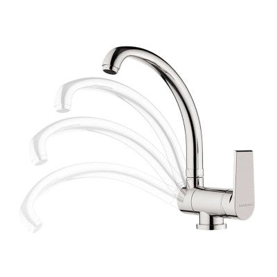 Miscelatore lavello cromato con canna pieghevole Mariani serie Artic