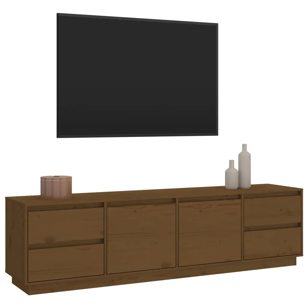 Mobile Porta TV ambra 176x37x47,5 cm in Legno Massello di Pino 814322