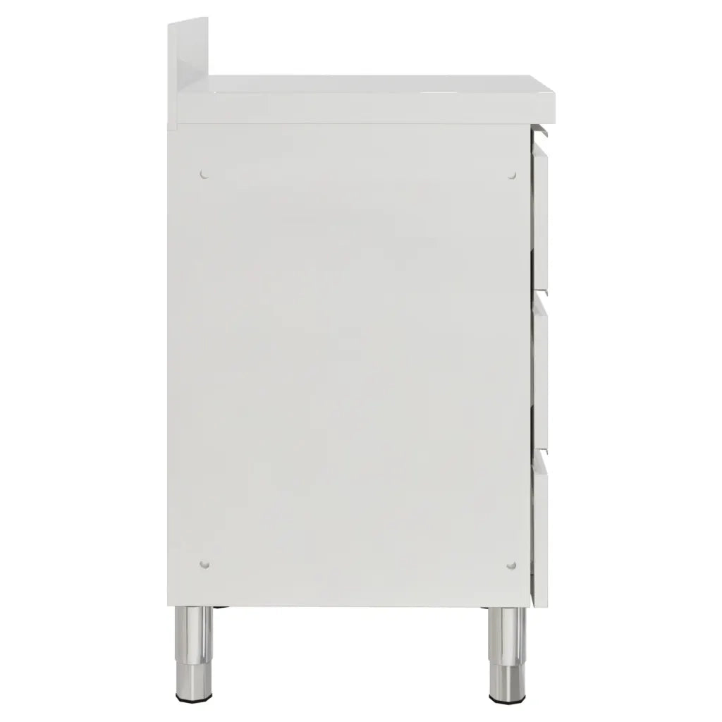 Mobiletto da cucina commerciale con 3 cassetti 50x60x96 cm 151179