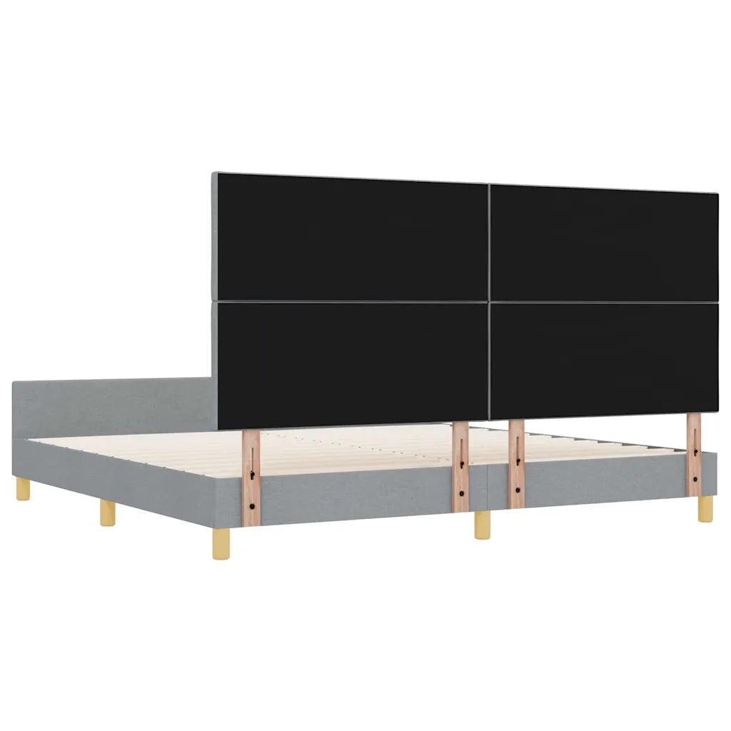 Struttura del letto Grigio chiaro 200 x 200 cm Tessuto 3344830